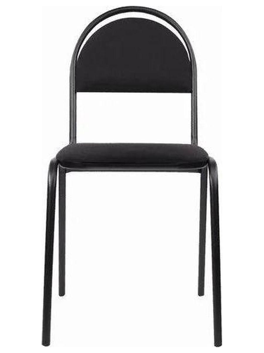 Стул для посетителей РС00М, черный каркас, кожзам черный - фото 1