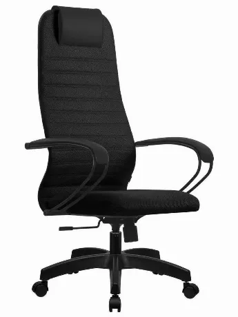 Кресло офисное МЕТТА "SU-B-10" хром, ткань-сетка, сиденье и спин...