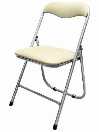 Стул складной для дома и офиса РС04, серебристый каркас, кожзам ...