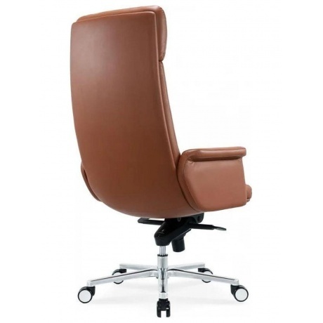 Кресло руководителя Cactus CS-LBR-CARACAS кожа крестов. алюминий - фото 3