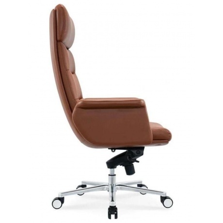 Кресло руководителя Cactus CS-LBR-CARACAS кожа крестов. алюминий - фото 4