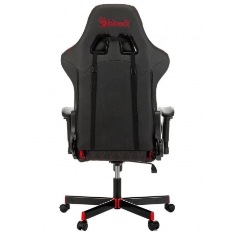 Кресло игровое A4Tech Bloody GC-870 черный/красный ромбик эко.кожа с подголов. крестов. металл - фото 5