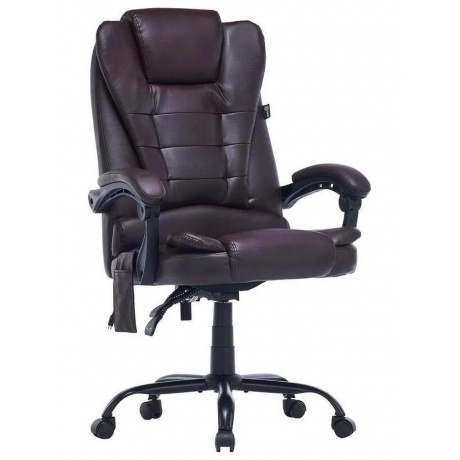 

Кресло Cactus с вибромассажем CS-CHR-OC03M-BR темно-коричневый эко.кожа с подголов. крестов.