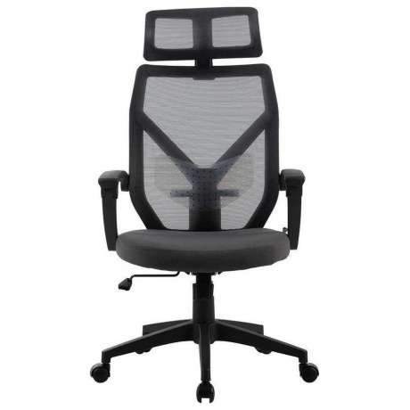 

Кресло Cactus CS-MC414-GY черный/серый сетка/ткань с подголов. крестов. пластик пластик черный