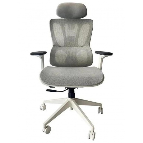 

Кресло Cactus CS-CHR-MC02GY серый сетка с подголов. крестов. пластик белый