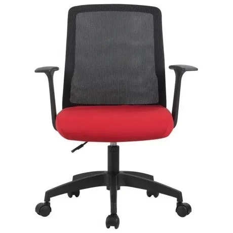 Кресло Cactus CS-MC222-BKRD черный сиденье темно-красный сетка/т...