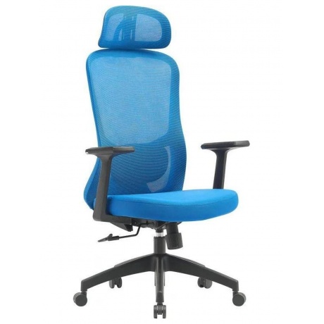 Кресло Cactus CS-MC515-BL темно-синий сиденье темно-синий сетка/ткань с подголов. крестов. пластик пластик черный - фото 2