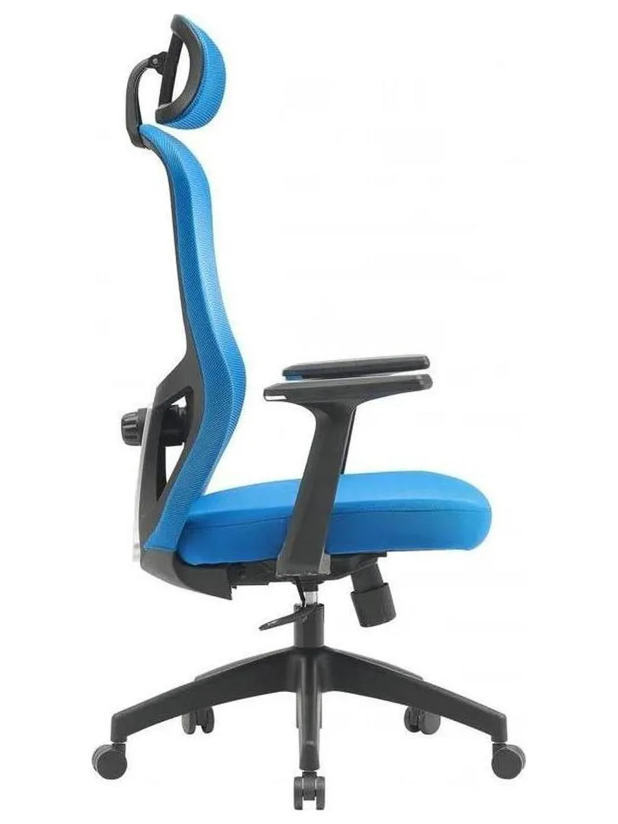 Кресло Cactus CS-MC515-BL темно-синий сиденье темно-синий сетка/ткань с подголов. крестов. пластик пластик черный - фото 3