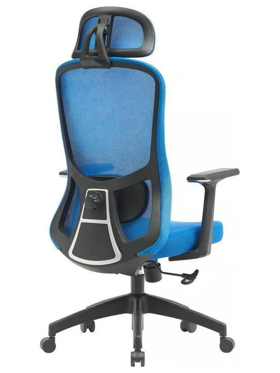 Кресло Cactus CS-MC515-BL темно-синий сиденье темно-синий сетка/ткань с подголов. крестов. пластик пластик черный - фото 4