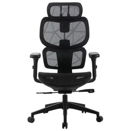 Кресло Cactus CS-MC555-BK черный сетка с подголов. крестов. плас...