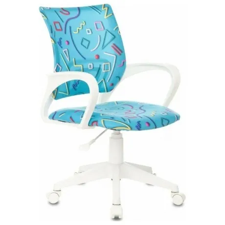 Кресло детское Бюрократ BUROKIDS 1 W голубой Sticks 06 крестов. ...