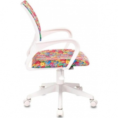 Кресло детское Бюрократ BUROKIDS 1 W мультиколор алфавит крестов. пластик пластик белый - фото 3