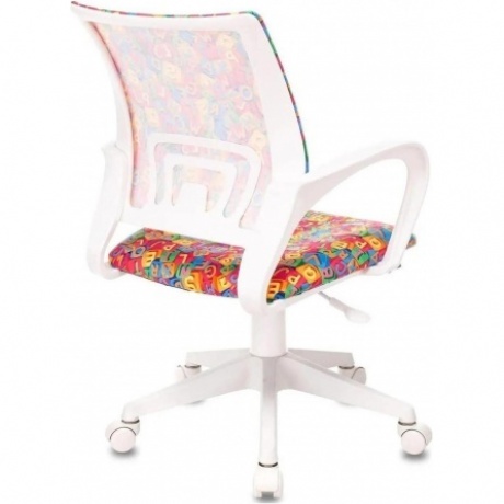 Кресло детское Бюрократ BUROKIDS 1 W мультиколор алфавит крестов. пластик пластик белый - фото 4