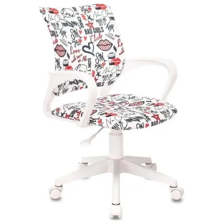 Кресло детское Бюрократ BUROKIDS 1 W мультиколор красные губы кр...