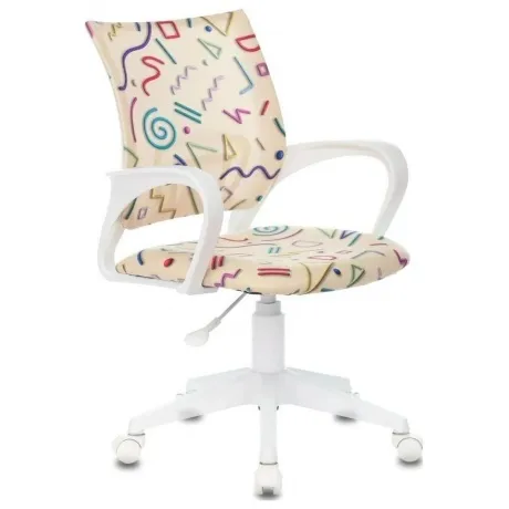 Кресло детское Бюрократ BUROKIDS 1 W песочный Sticks 02 крестов....