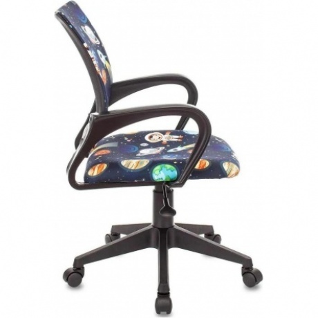 Кресло детское Бюрократ BUROKIDS 1 темно-синий космонавт крестов. пластик - фото 3