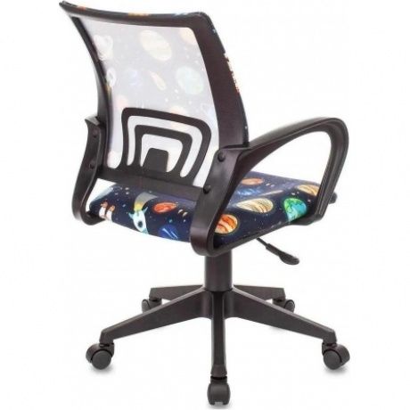 Кресло детское Бюрократ BUROKIDS 1 темно-синий космонавт крестов. пластик - фото 4