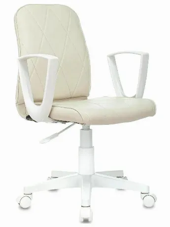 Кресло Бюрократ CH-W327 слоновая кость OR-10 эко.кожа крестов. п...