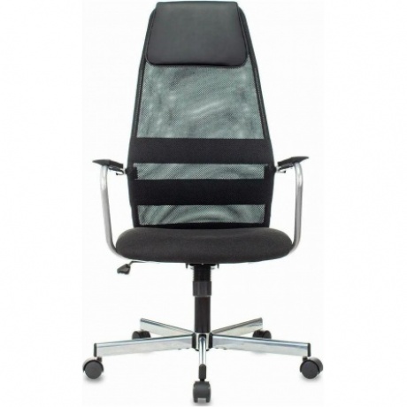 Кресло Бюрократ KB-5M черный TW-01 3C11 сетка/ткань с подголов. крестов. металл хром - фото 2