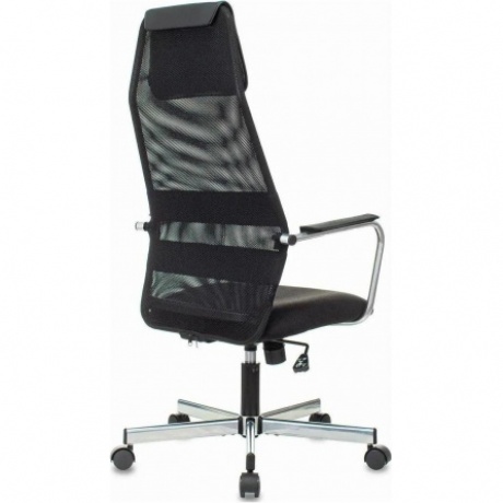 Кресло Бюрократ KB-5M черный TW-01 3C11 сетка/ткань с подголов. крестов. металл хром - фото 4