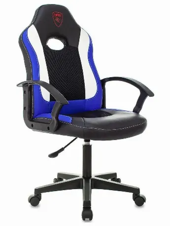 Кресло игровое Zombie 11LT черный/синий эко.кожа/ткань крестов. ...