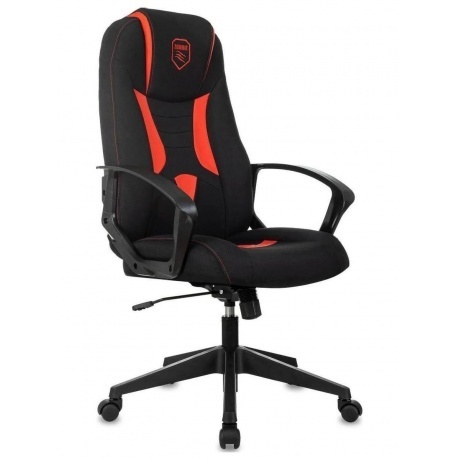 Кресло игровое Zombie 200 черный/красный ткань/эко.кожа крестов....