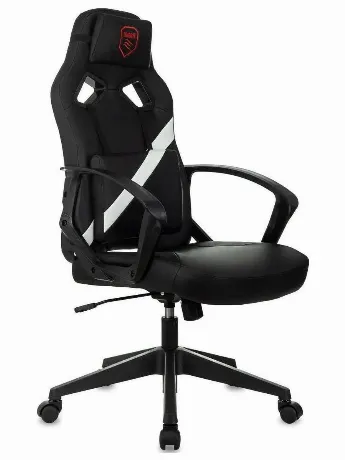 Кресло игровое Zombie 300 черный/белый эко.кожа с подголов. крес...