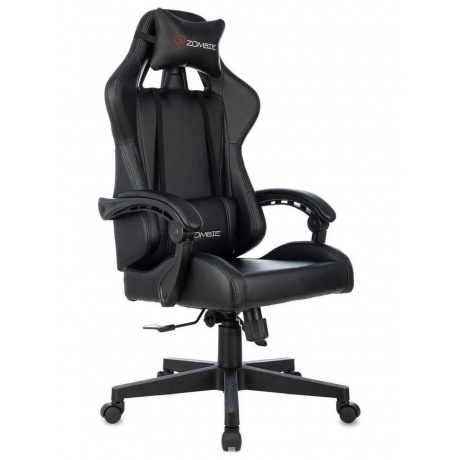 Кресло игровое Zombie GAME TETRA черный/карбон эко.кожа крестов....