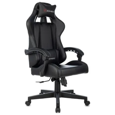 Кресло игровое Zombie GAME TETRA черный/карбон эко.кожа крестов....