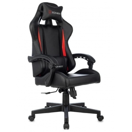 Кресло игровое Zombie GAME TETRA черный/красный эко.кожа крестов...