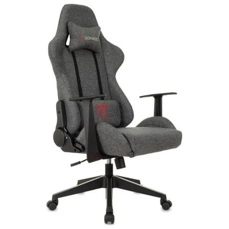 Кресло игровое Zombie Neo серый 3C1 с подголов. крестов. пластик