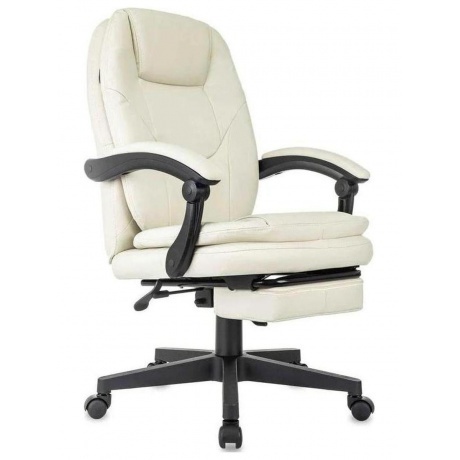 

Кресло руководителя Бюрократ CH-868N-BF слоновая кость эко.кожа крестов. пластик подст.для ног