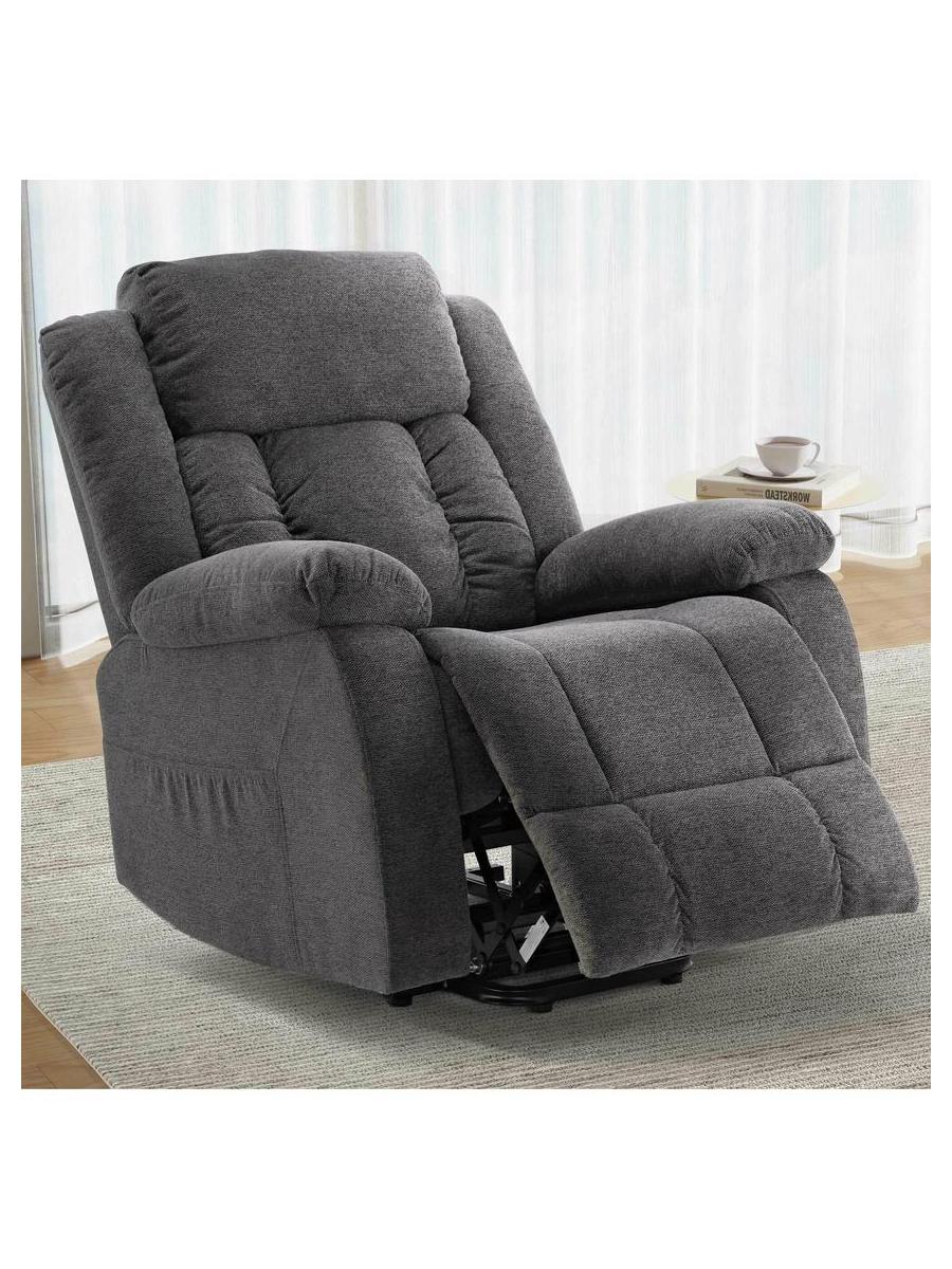 Кресло-реклайнер Eureka GER02 с подъемным механизмом, серый - фото 6