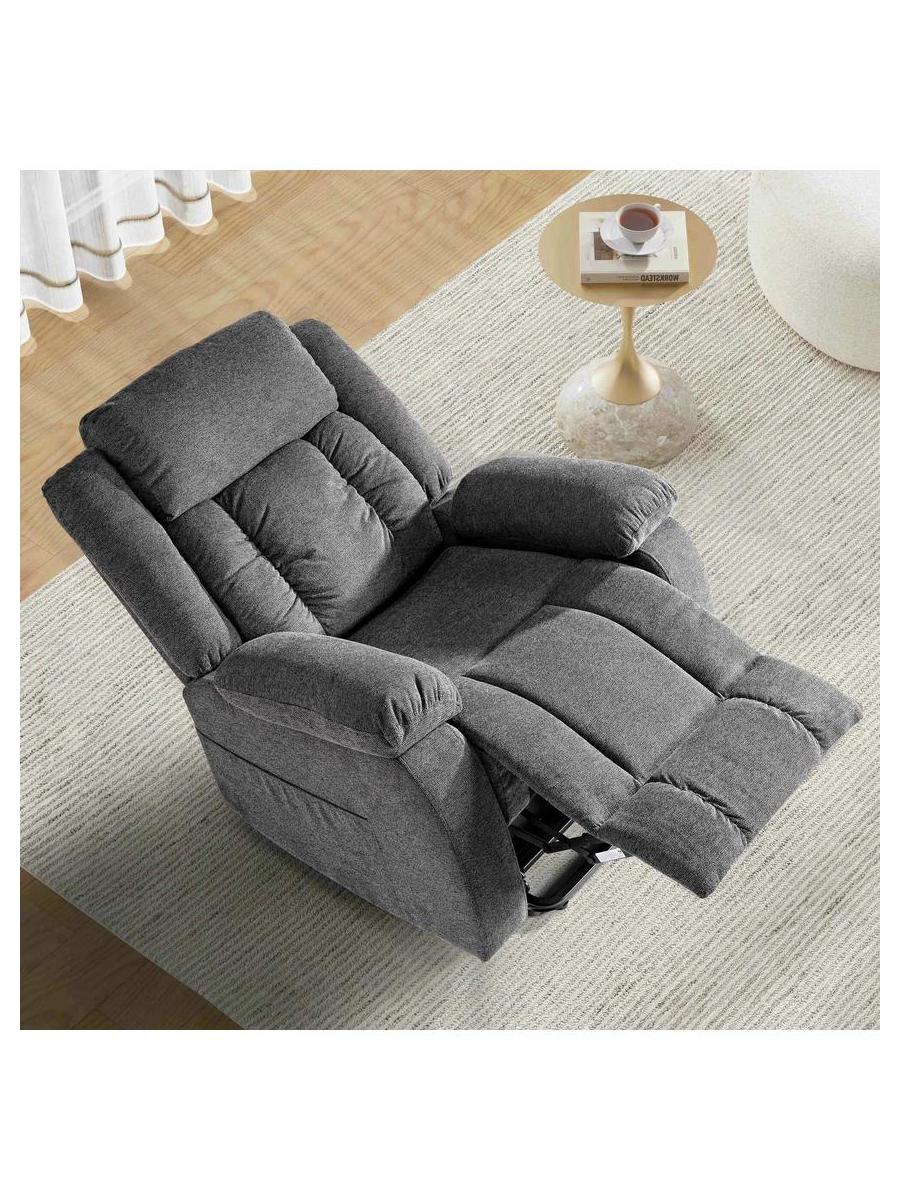 Кресло-реклайнер Eureka GER02 с подъемным механизмом, серый - фото 7