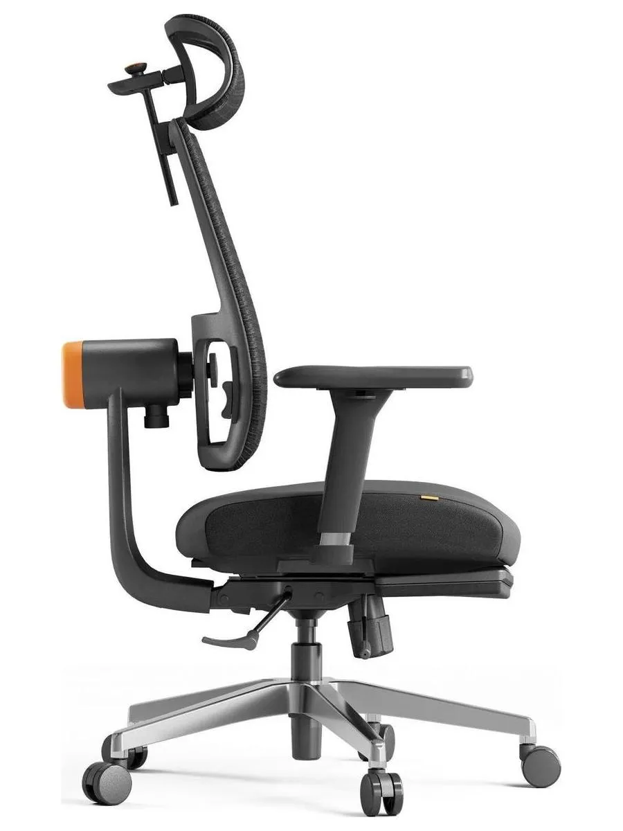 Эргономичное компьютерное кресло FoxGear NETZ модель M, черный - фото 2