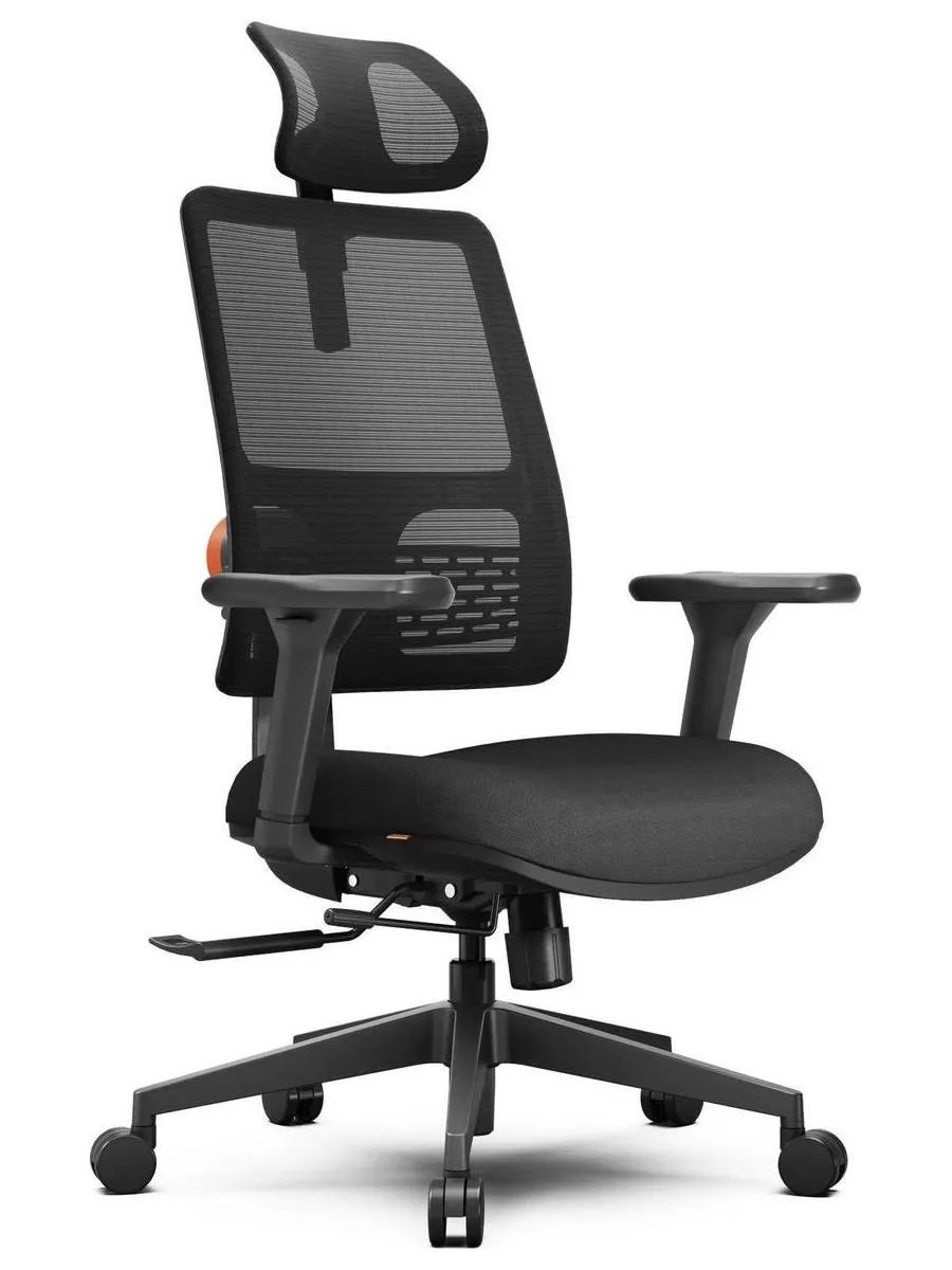 Эргономичное компьютерное кресло FoxGear NETZ модель E, черный - фото 7