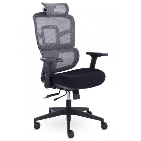 Кресло UTFC Киото М-250 черный пластик (серый/черный) - фото 2