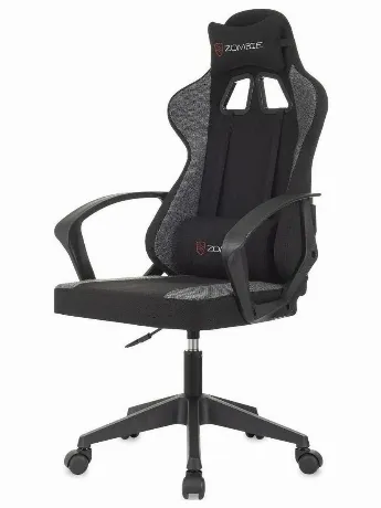 Кресло игровое Zombie Carry черный/серый крестов. пластик