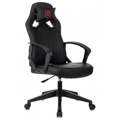 

Кресло игровое Zombie 50 черный эко.кожа крестов. пластик пластик черный