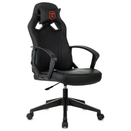 Кресло игровое Zombie 50 черный эко.кожа крестов. пластик пласти...