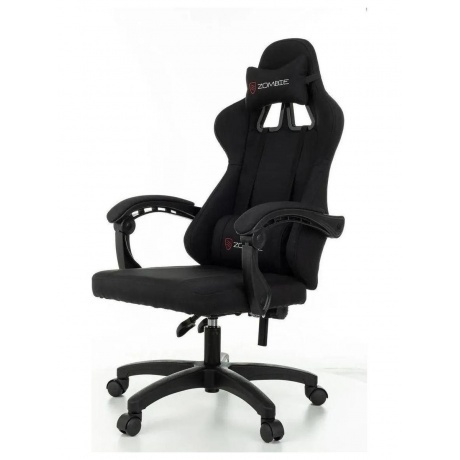 

Кресло игровое Zombie Rudger черный с подголов. крестов. пластик