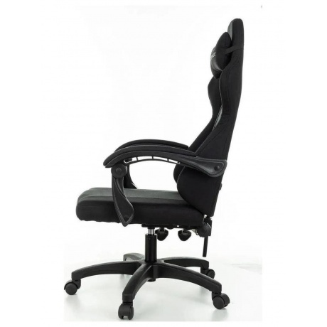 Кресло игровое Zombie Rudger черный с подголов. крестов. пластик - фото 2