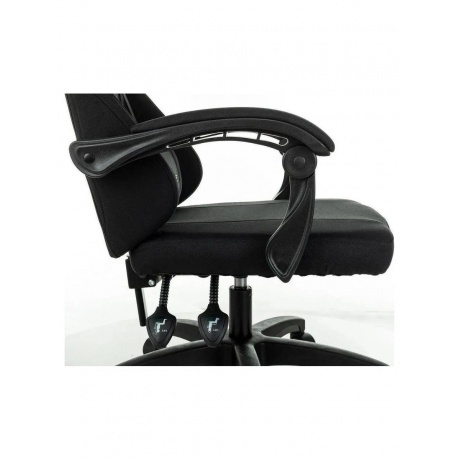 Кресло игровое Zombie Rudger черный с подголов. крестов. пластик - фото 11