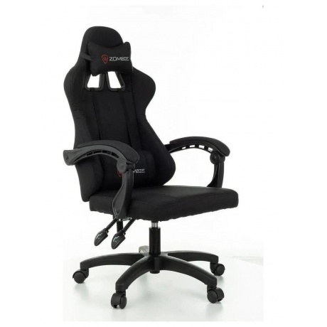 Кресло игровое Zombie Rudger черный с подголов. крестов. пластик - фото 14