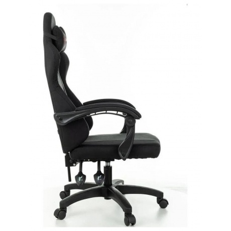 Кресло игровое Zombie Rudger черный с подголов. крестов. пластик - фото 6