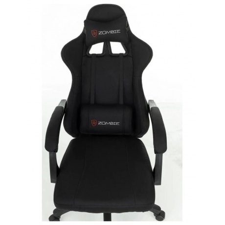 Кресло игровое Zombie Rudger черный с подголов. крестов. пластик - фото 7