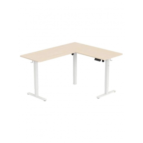 Стол для компьютера Cactus угловой подъёмный столешница МДФ белый дуб каркас белый 140x72x60см CS-EDXL-WWD 24365₽