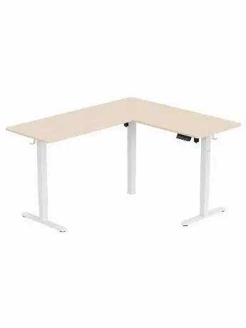 Стол для компьютера Cactus угловой подъёмный столешница МДФ белы...