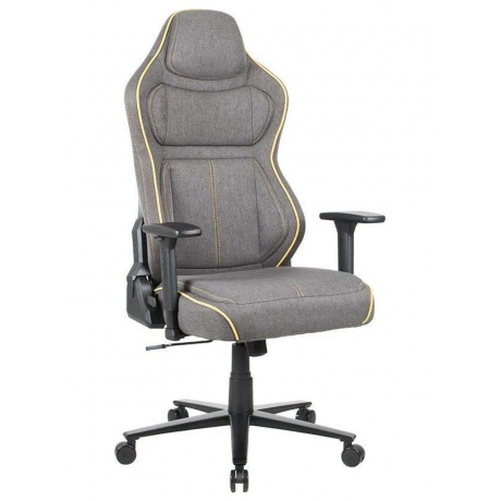Кресло компьютерное Chairman game CH31 темно серый с желтым кантом