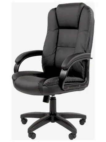 Кресло офисное Chairman 600LT Россия чер.пласт экопремиум черный...